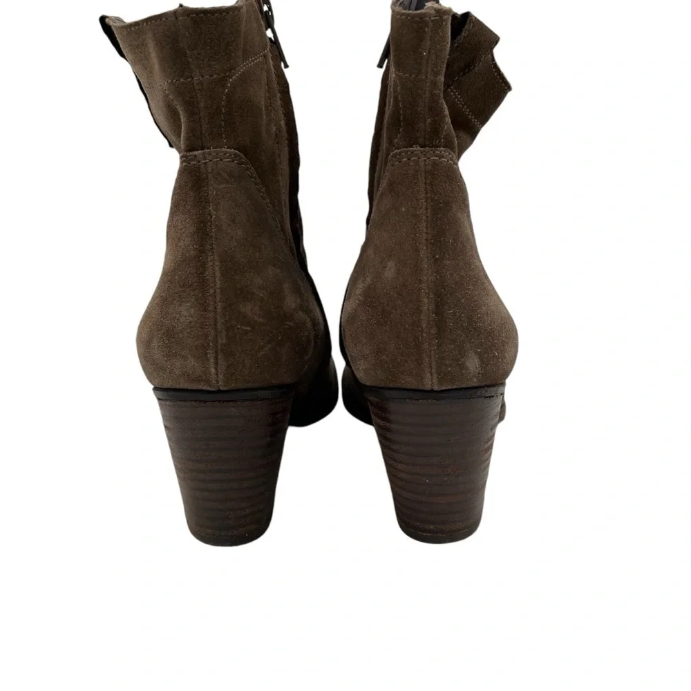 Paul Greene Jax Suede Block Heel Ankle Booties